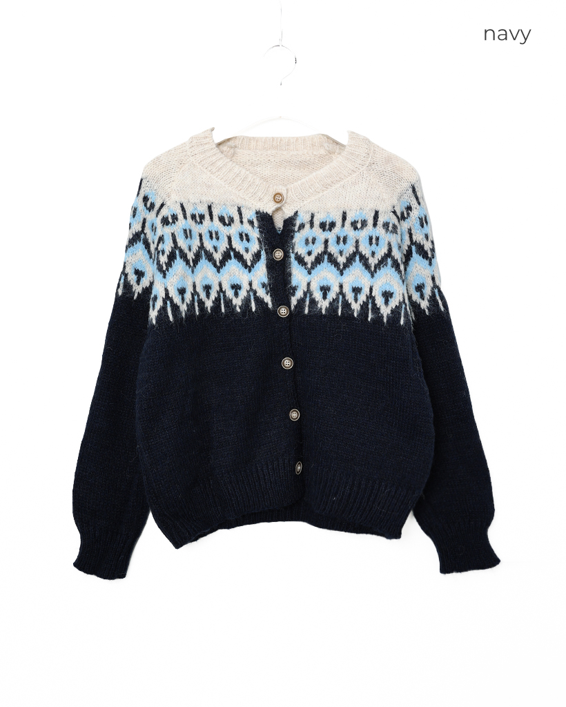 ウールノルディックラウンドカーディガン | ファッション通販サイト NUGU