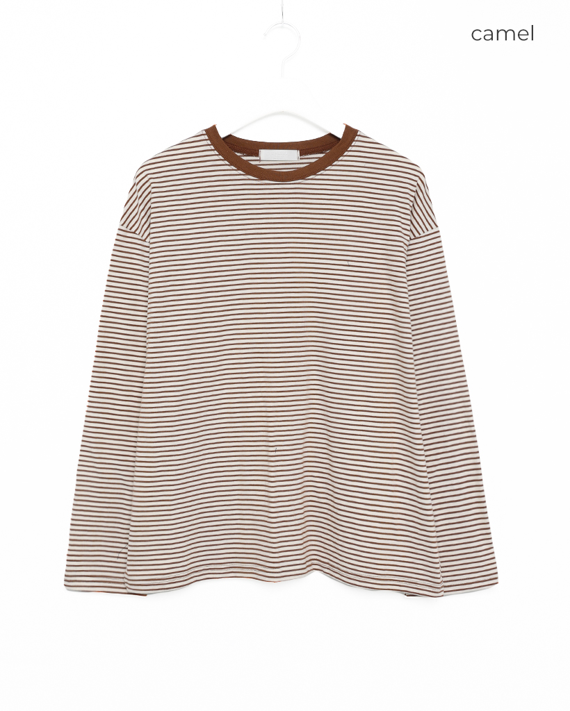 ユニセックス）ボーダーベーシック リンガーネックTシャツ