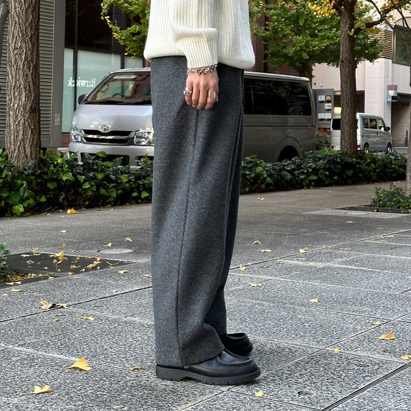 タ*チ様 jjjjound ウールスラックス ウールスラックス（ノータック）(44 グレー系): メンズ