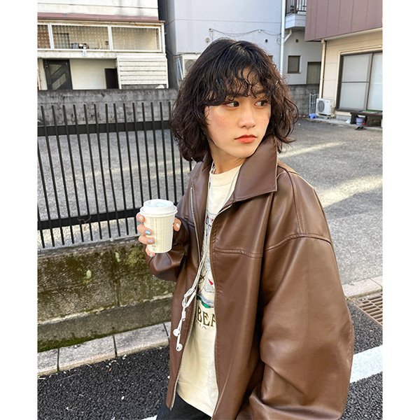 ✨今だけ価格✨■ベージュ レザー ジャケット フェイクレザージャケット | ファッション通販サイト NUGU