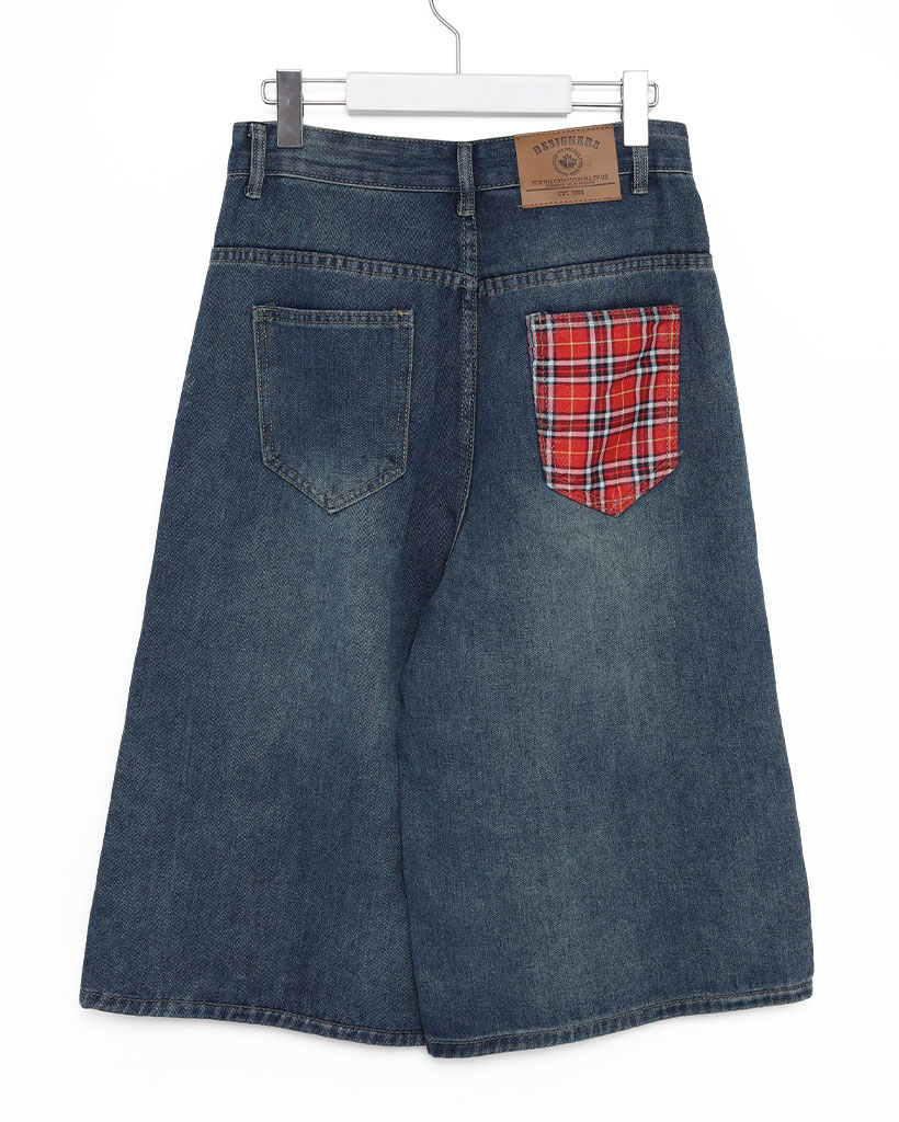 バックポケットチェックデニムパンツ | ファッション通販サイト NUGU