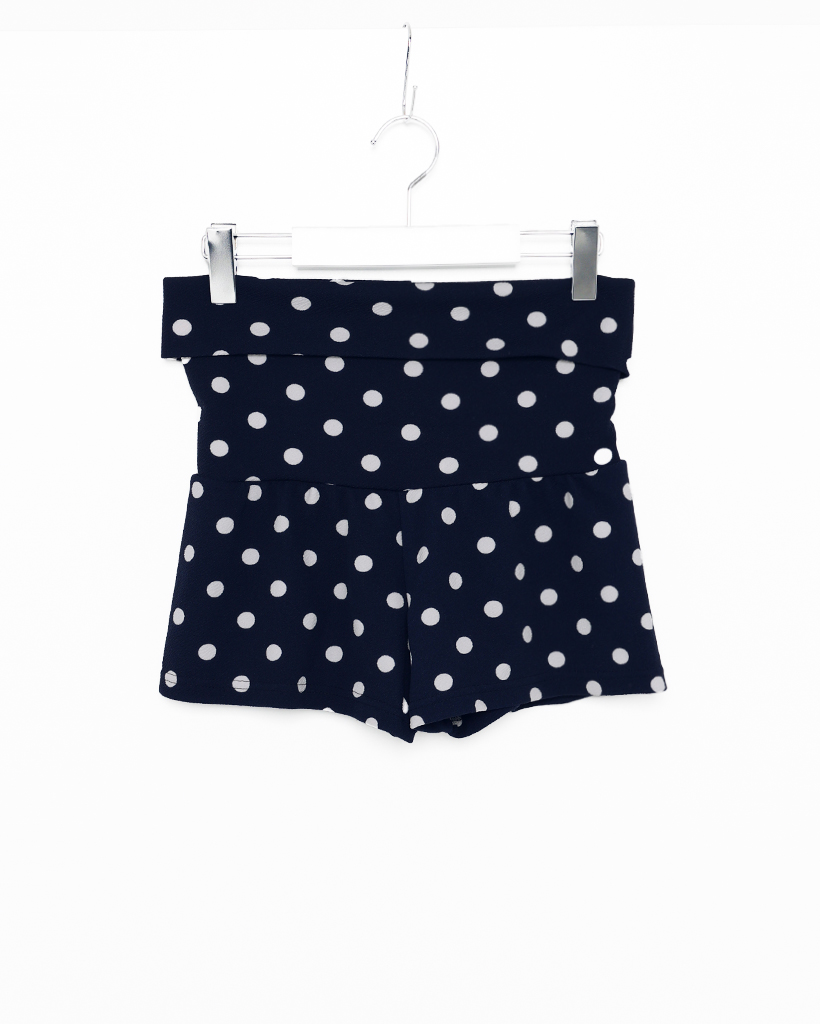 ドットミニTシャツ＆ラップショートパンツセット