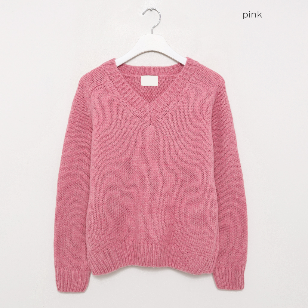 NOBLE AMERICANDREAMS Vネック ニットピンク Sイタリア製 セール】 COLCHIS Vネックニット （ニット・セーター）｜MOGA