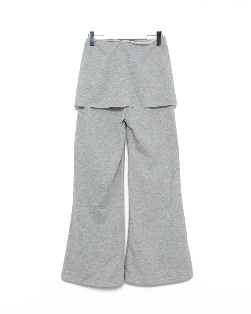 ジップスカートレイヤードスウェットパンツ | ファッション通販