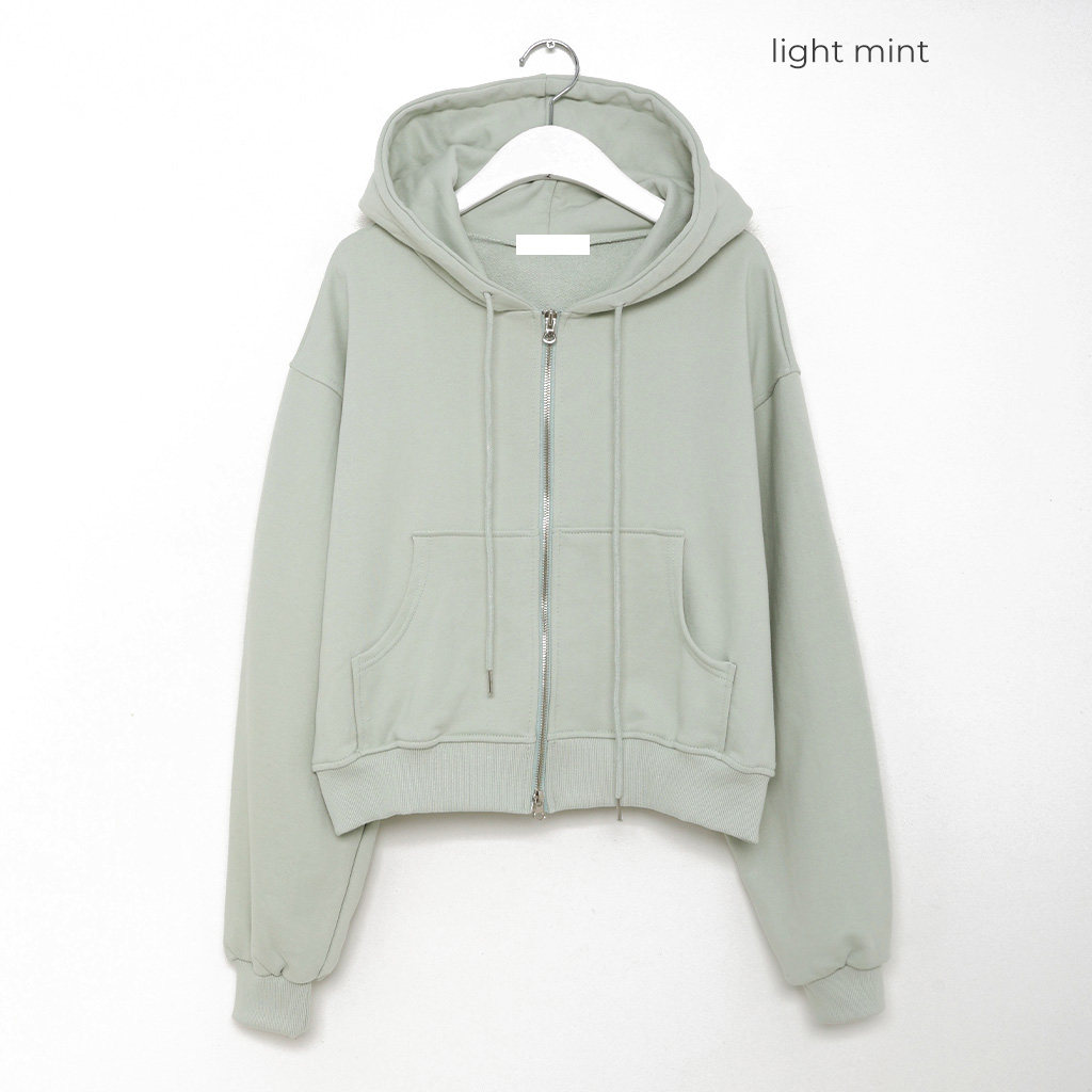 【専用】PMDS フーディ ダブルジップパーカー ジップアップ ベージュ セミクロップドスウェットダブルジップパーカー | ファッション