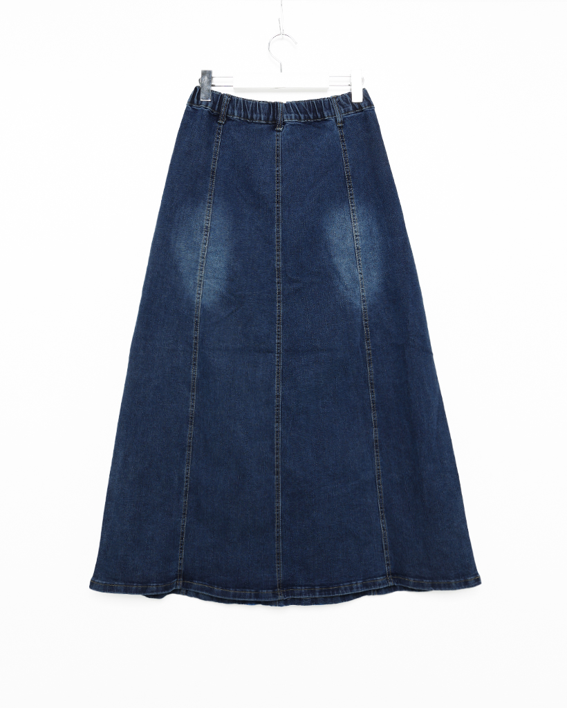 Muse デニムロング JOSE MOON デニムスカート DENIM LONG SKIRT with PEARL/デニム