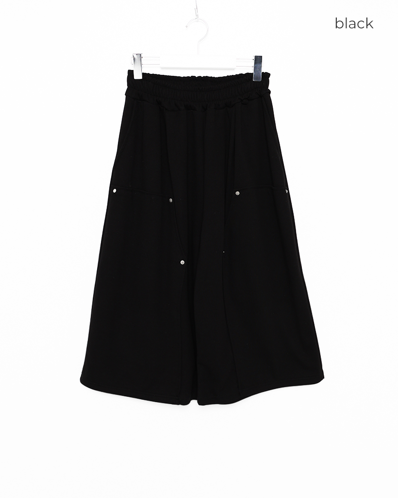 ダブルニーワイドクロップドスウェットパンツ | ファッション