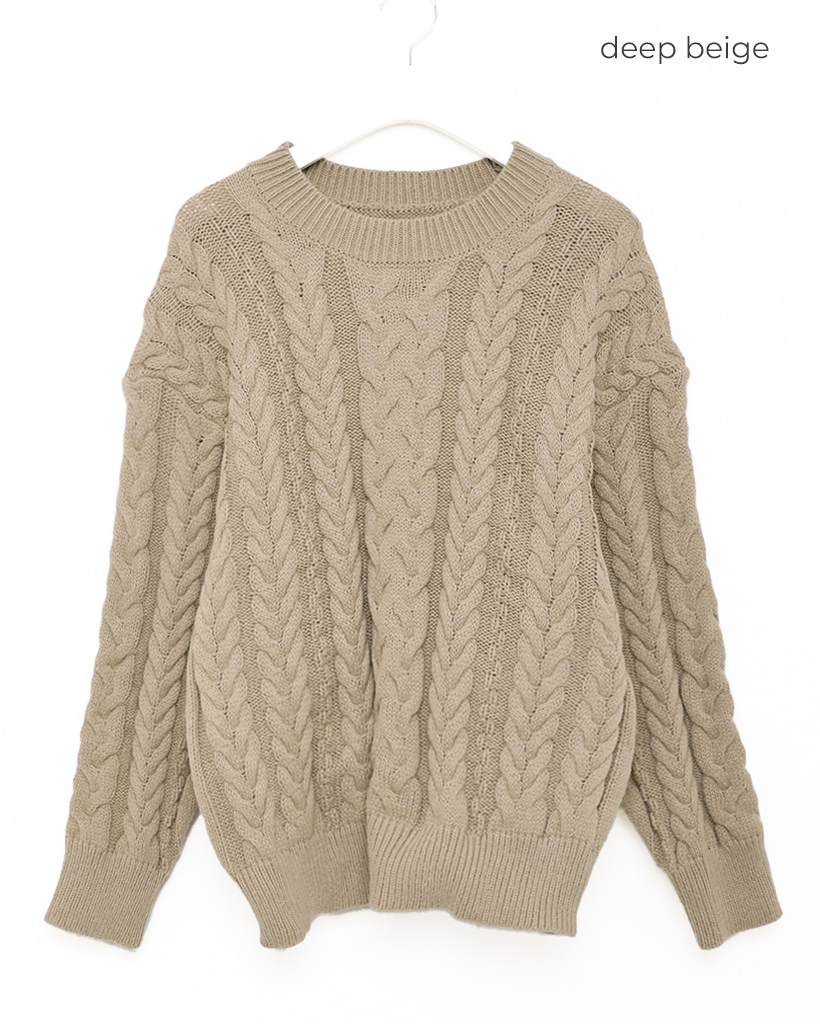 ケーブルオーバーフィット ニット | ファッション通販サイト NUGU