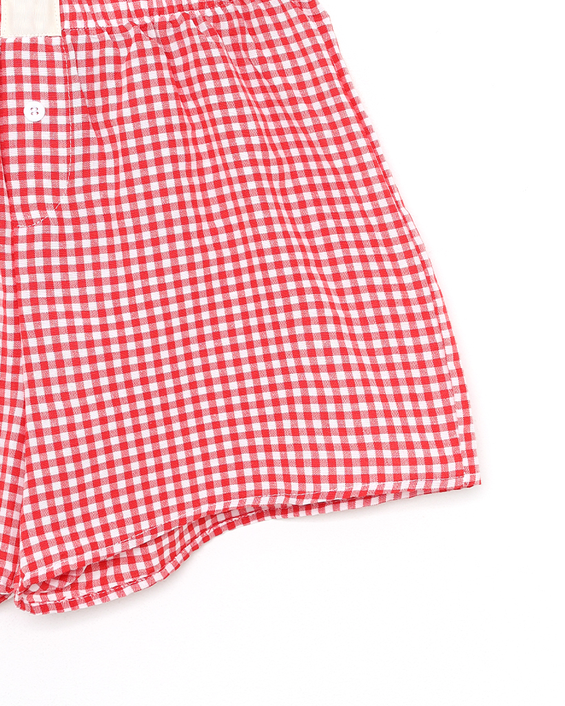 トレフルプラスワン　【新品タグ付き】　タックショートパンツ　ギンガムチェック トレフルプラスワン 【新品タグ付き】 タックショートパンツ