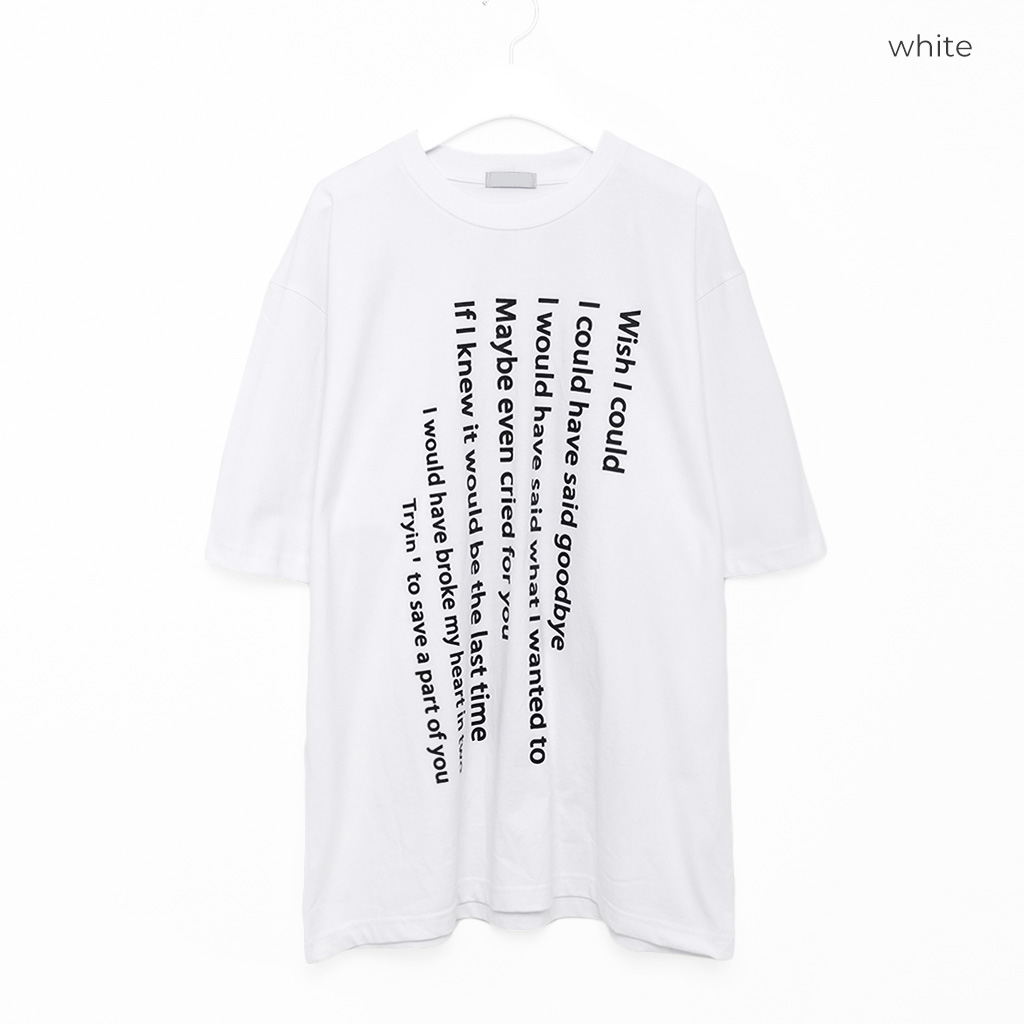 [WACKYWILLY]レタリング フォンテ レタリング Tシャツ (2 COLOR) WISHレタリングTシャツ | ファッション通販サイト NUGU