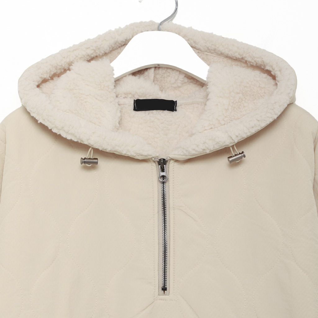 nori　コム コムアノラックパーカー中綿キルティング nori コム コムアノラックパーカー中綿キルティング nori コム