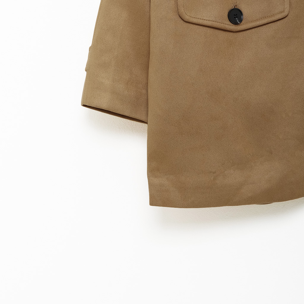 ワイドカラーミディアムスウェードジャケット | ファッション通販