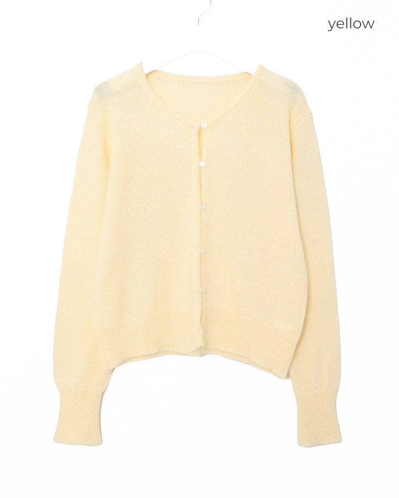 ロロピアーナ シルクコットン　綿　絹　黄色　イエロー　カーディガン ロロピアーナ シルクコットン 綿 絹 黄色 イエロー カーディガン