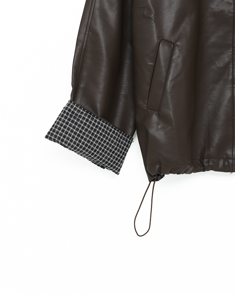 ⭐︎ミヤ⭐︎MARINA SPORT レザージャケット チェックポイントレザージャケット | ファッション通販サイト NUGU