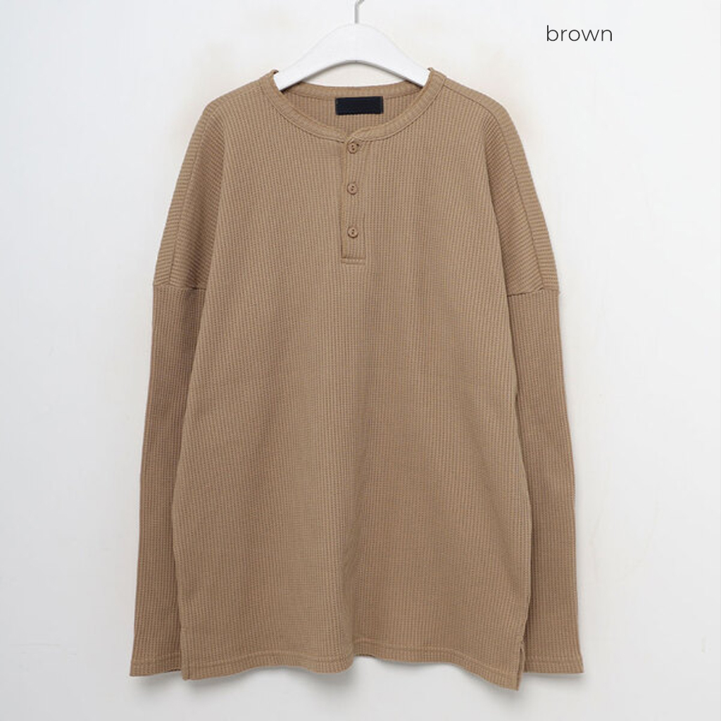 ワッフルヘンリーネックTシャツ | ファッション通販サイト NUGU