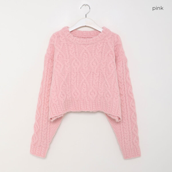 オーバーフィットケーブルニット | ファッション通販サイト NUGU