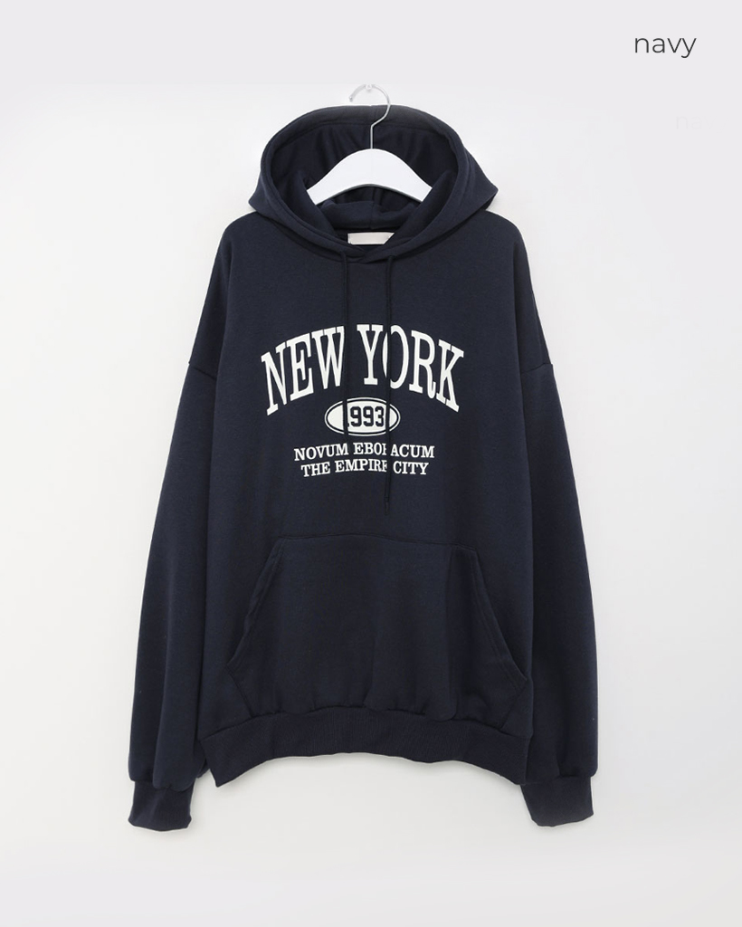 ユニセックス) NEW YORK オーバーサイズフードスウェット