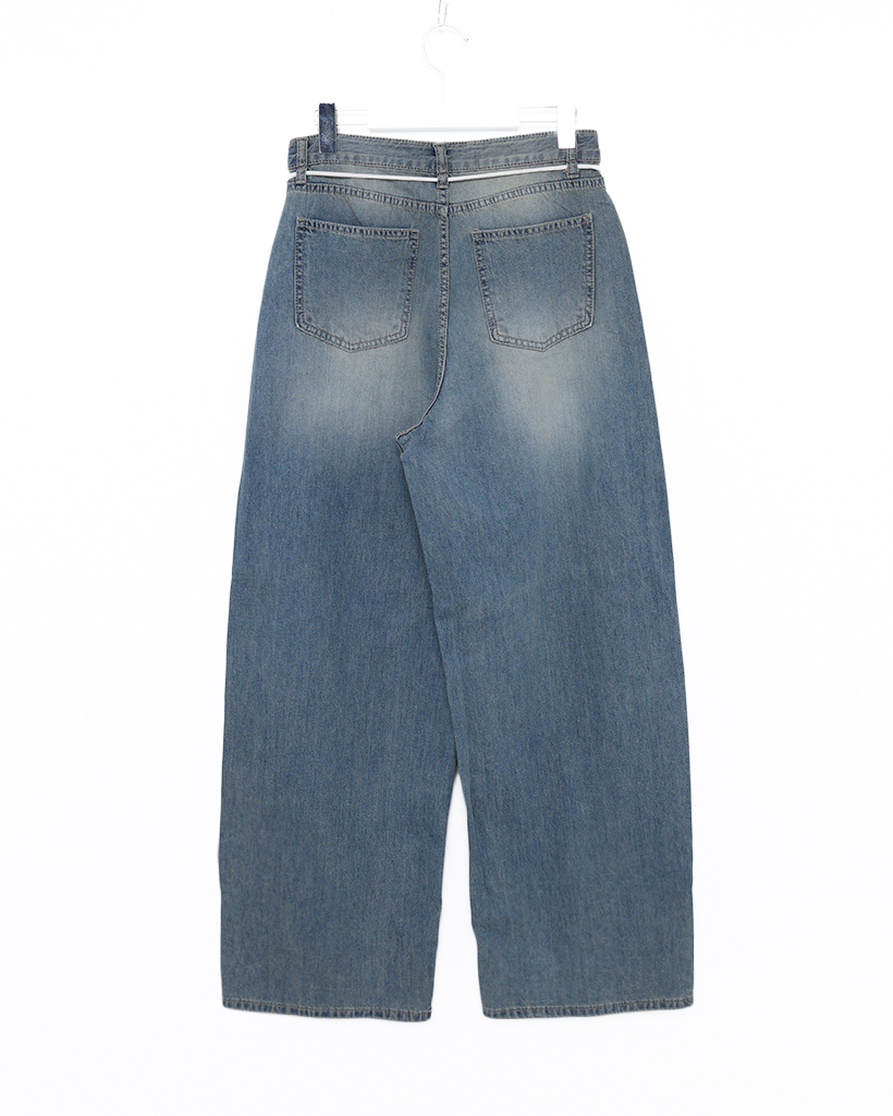 nau 29サイズ　デニムパンツ JX9211 サイドタックワイドデニムパンツ | ファッション通販サイト NUGU