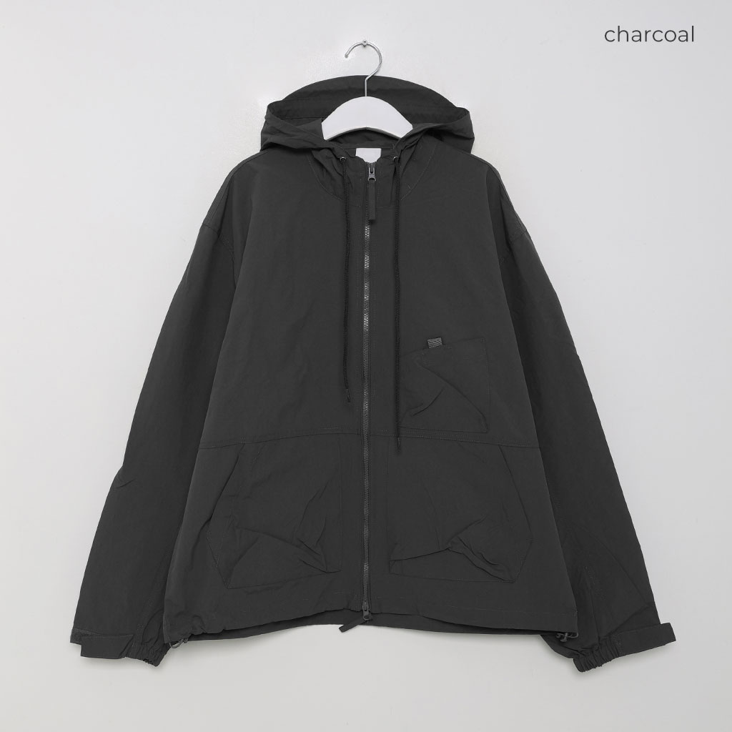 ユニセックス) ポケットフードウィンドブレーカー