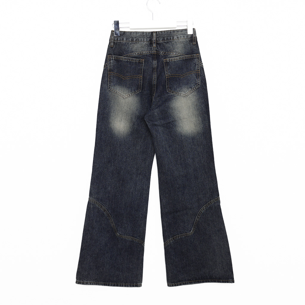 BEST 50]スリットポイントワイドデニムパンツ | ファッション