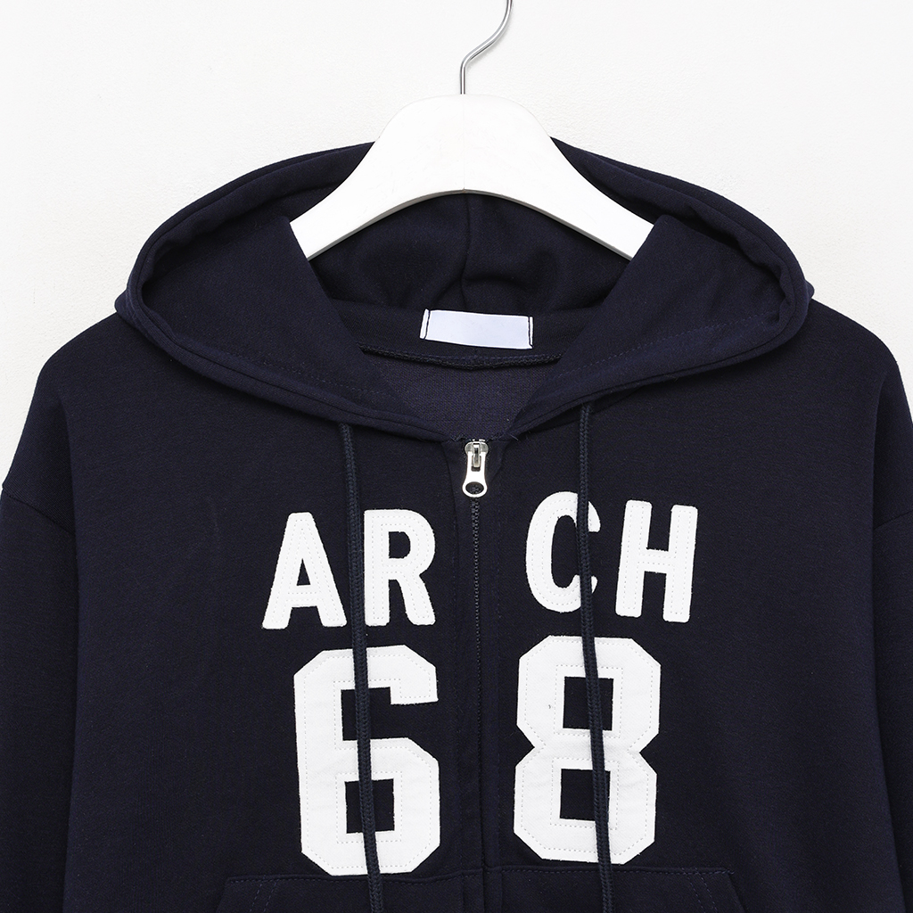 ブラック クロップド パーカー nache NACHE パーカー 「NACHE」SLIT TIE HOODIE ZIP-UP / 「ナチェ