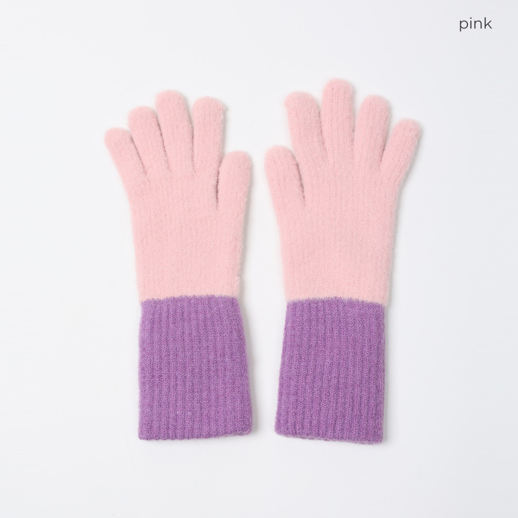 KNIT GLOVE ベージュ セール】 バイカラーニットグローブ （手袋）｜COMME CA MEN