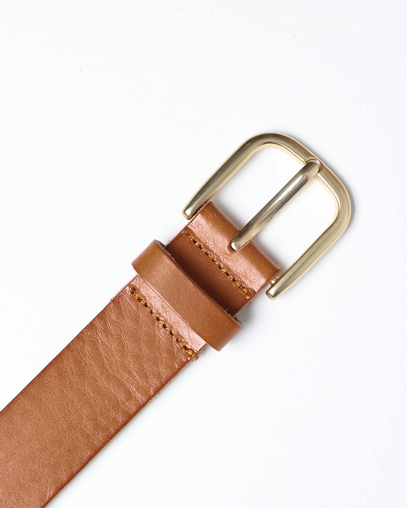 ゴールドバックルスクエアレザーベルト | ファッション通販サイト NUGU
