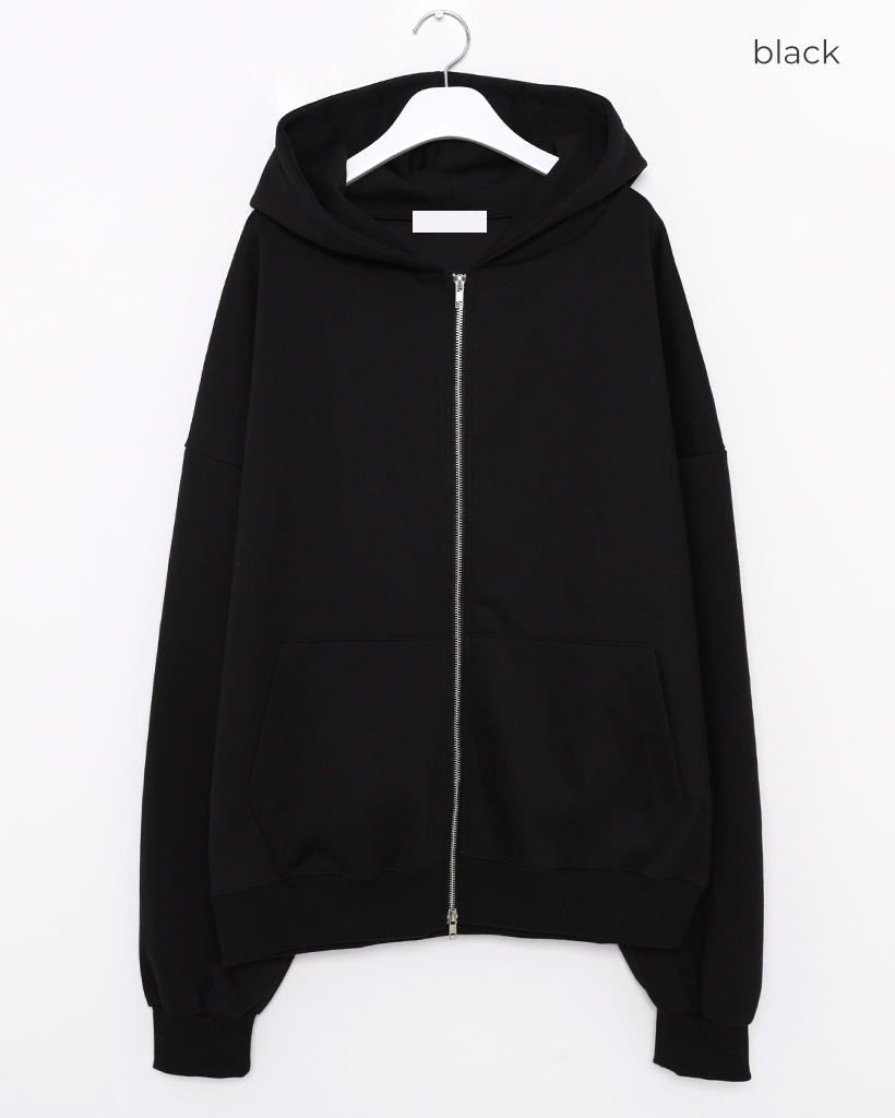 ユニセックス)カラフルオーバーフィットフードジップアップパーカー