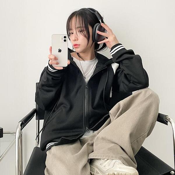 レリアン　ブラウン フード付き パーカー ジップニットパーカ|レリアン | レリアン公式オンラインストア