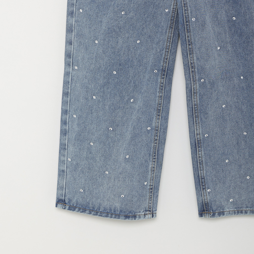 Pearl ジャパンヴィンテージ ヴィンテージウォッシュタック入りワイドデニムパンツ-4color_秋