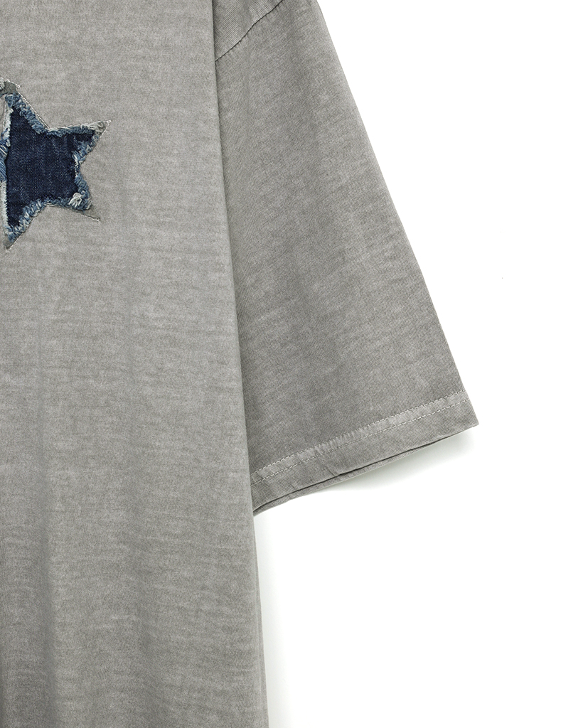 三田です スターデニムウォッシュ半袖Tシャツ | ファッション通販サイト NUGU