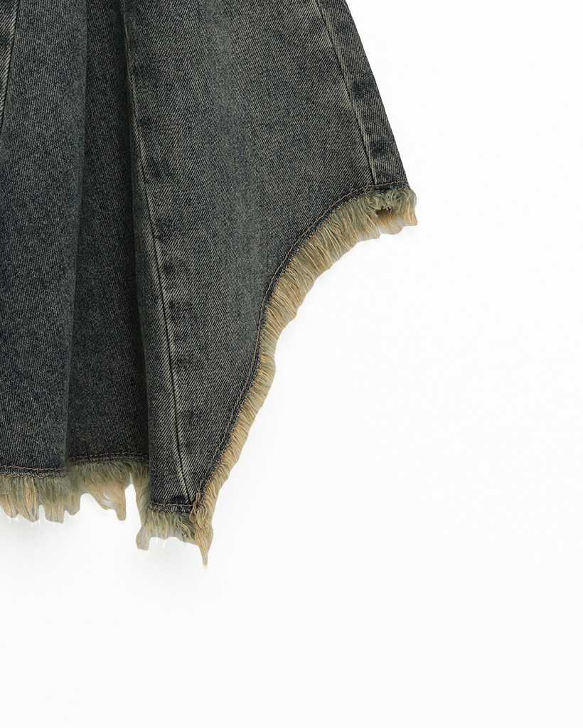 オッズオン ◡̈ スカート　アシンメトリー セール】アシンメトリービッグラッフルスカート / Asymmetry Big