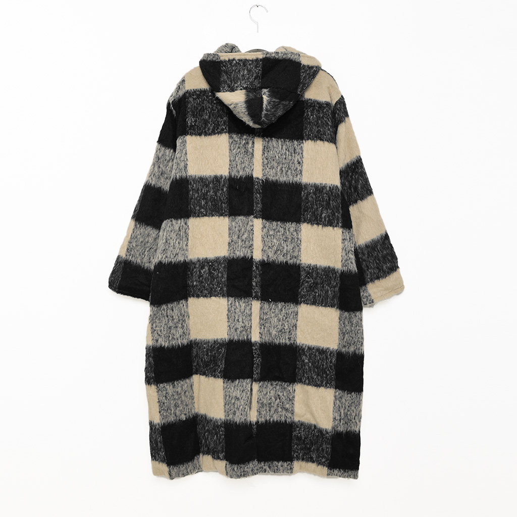 ND597さ@ FURFUR 美品 ウール チェックロングコート F 2025年最新】fur fur レディース ロングコートの人気アイテム