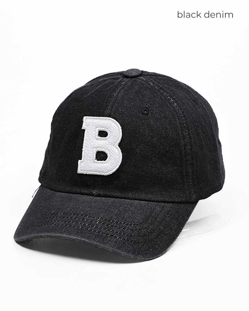 Bロゴ刺繍デニム風キャップ Bロゴ刺繍デニム風キャップ Bロゴ刺繍デニム風キャップ デニム風