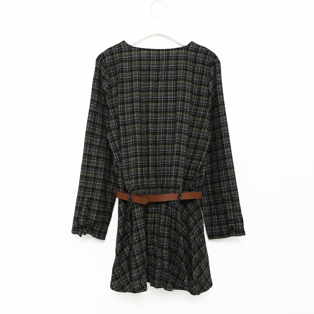 ベルトsetチェックミニワンピース | ファッション通販サイト NUGU