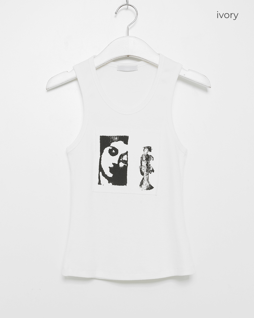 モノクロゼッケンクロップドタンクトップ | ファッション通販