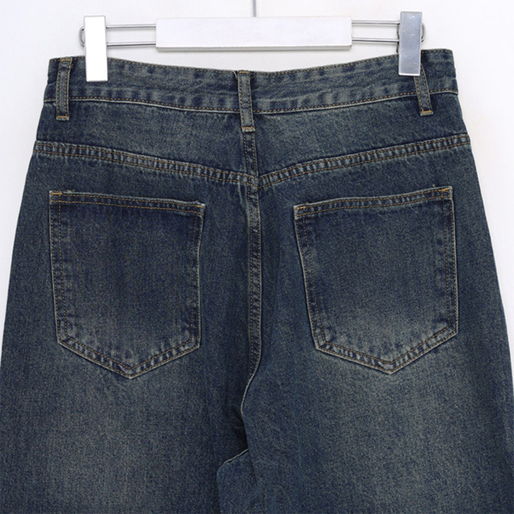 ユニセックスウォッシュワイドデニムパンツ | ファッション通販