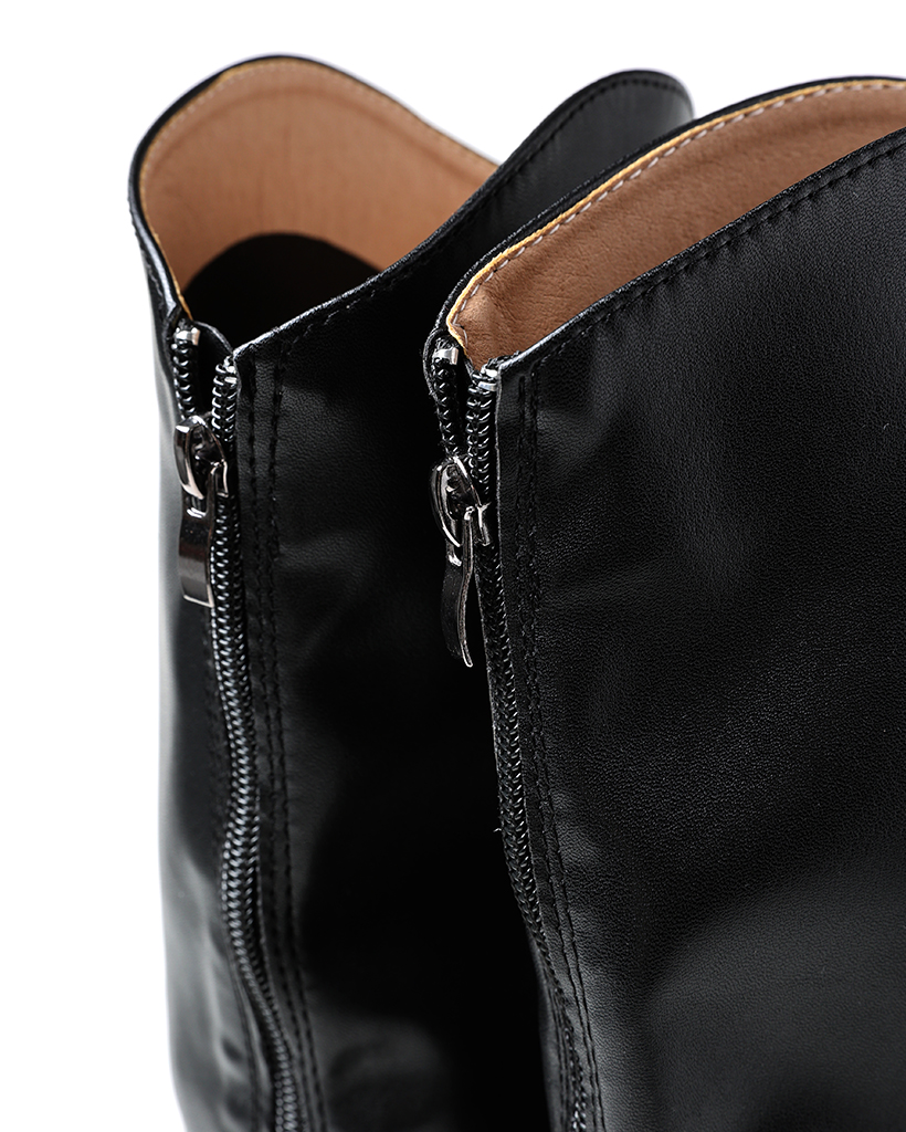 シンプルブラックロングブーツ | ファッション通販サイト NUGU