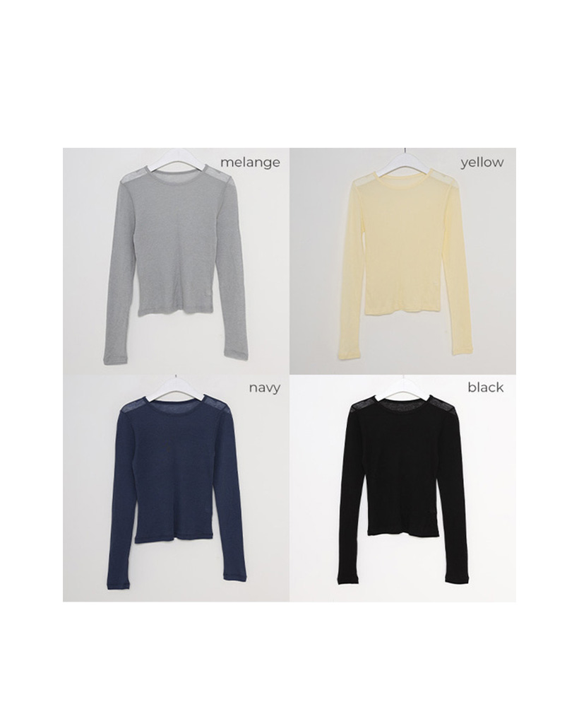 シースルーロングスリーブTシャツ | ファッション通販サイト NUGU