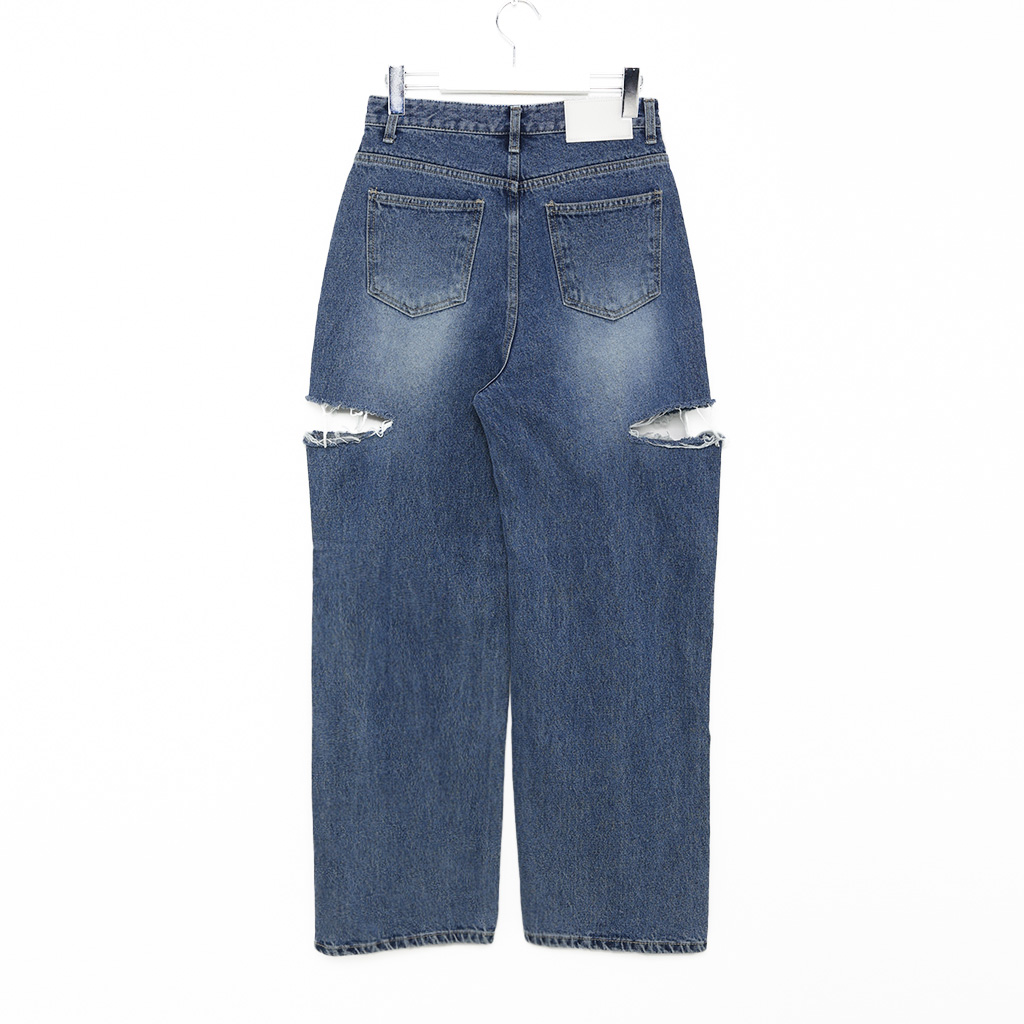 ウォッシュサイドスリットデニムパンツ | ファッション通販サイト NUGU