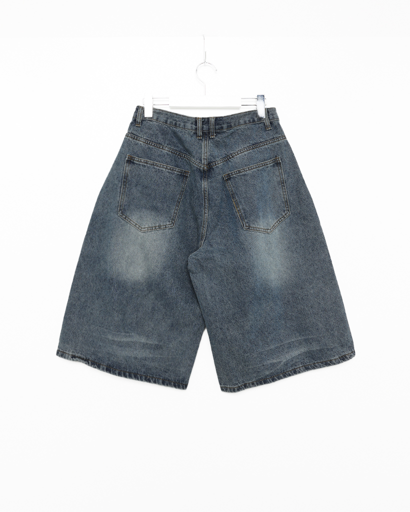 ヒゲウォッシュデニムバミューダパンツ | ファッション通販