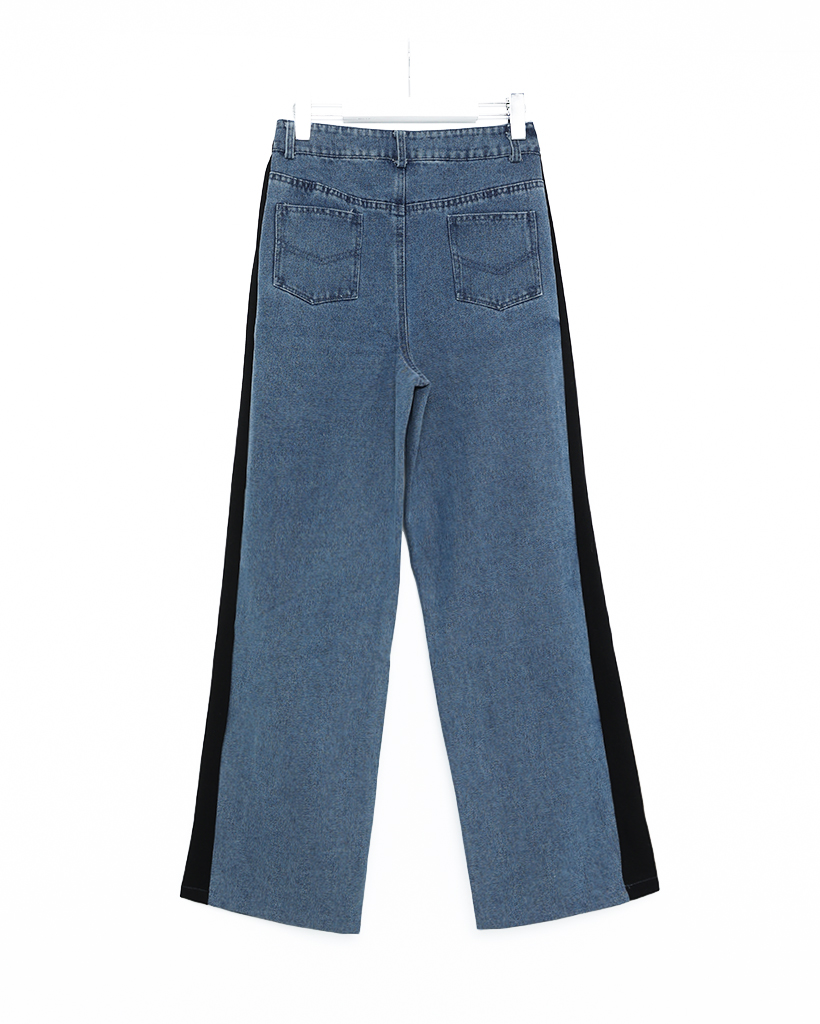 トリプルサイドラインカットオフデニムパンツ | ファッション