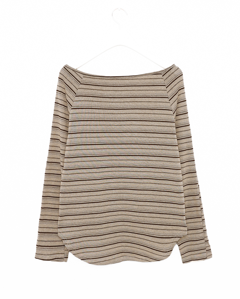 ムードストライプオフショルダートップス | ファッション通販