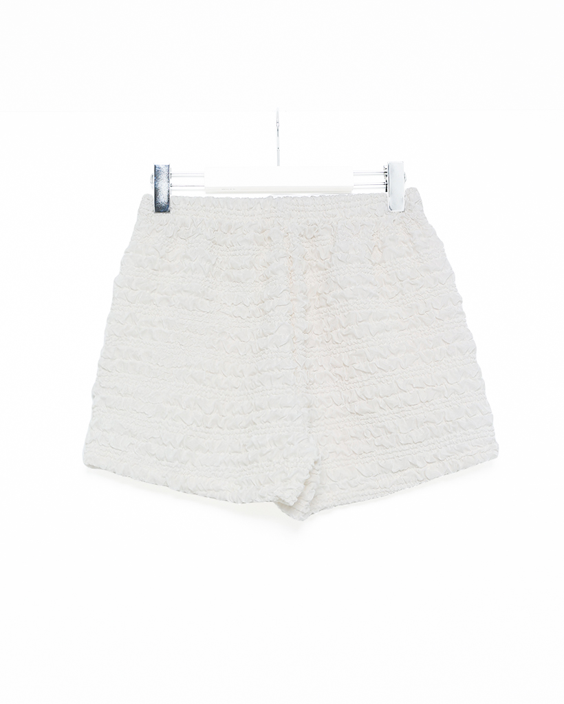 Na＋H フリルショートパンツ Na+H / フリル付ショートパンツ 黒 Y-25-07-25-072-PU-PA-SZ-ZY
