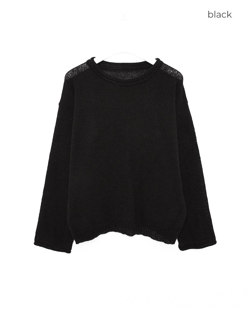 アルパカシースルーオーバーフィットニット | ファッション通販サイト NUGU