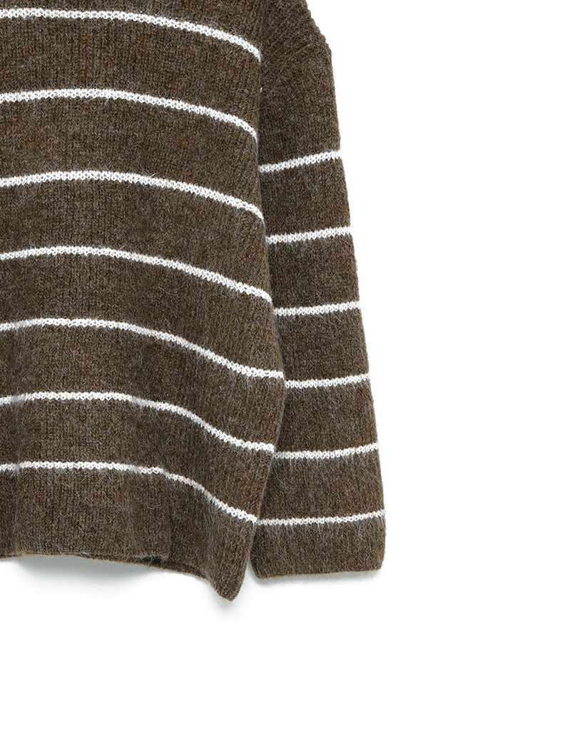 ユニセックス）ビックボーダーラウンドニット | ファッション通販