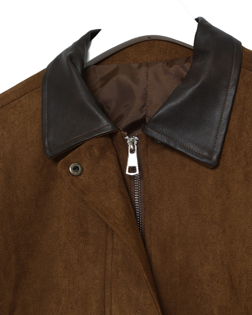 essential by EQL スエード ジャケット Sサイズ レザーカラーポイントスエードジャケット | ファッション通販サイト NUGU