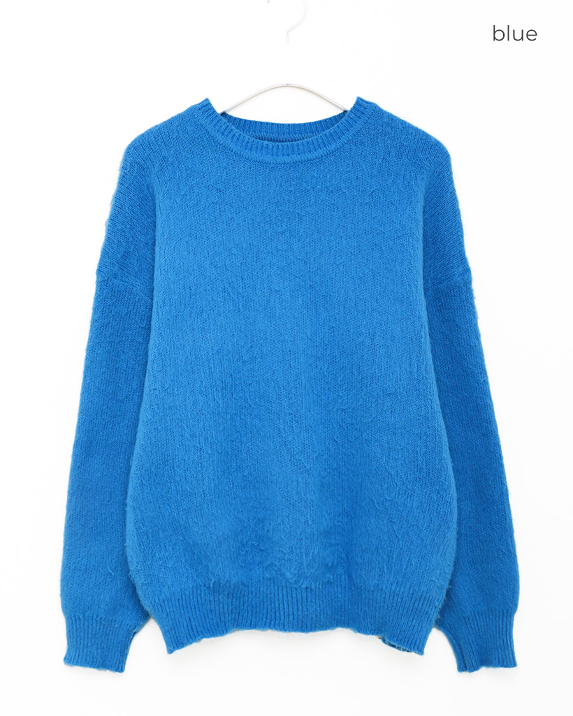 【新品未使用品】TFW49 ネイビー ラウンドネックニット　M ルーズフィットラウンドネックニット | ファッション通販サイト NUGU