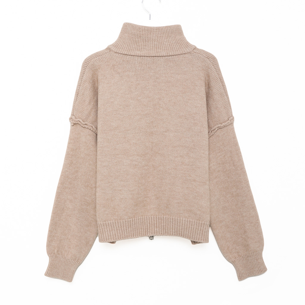 タートルネックニットジップアップ | ファッション通販サイト NUGU