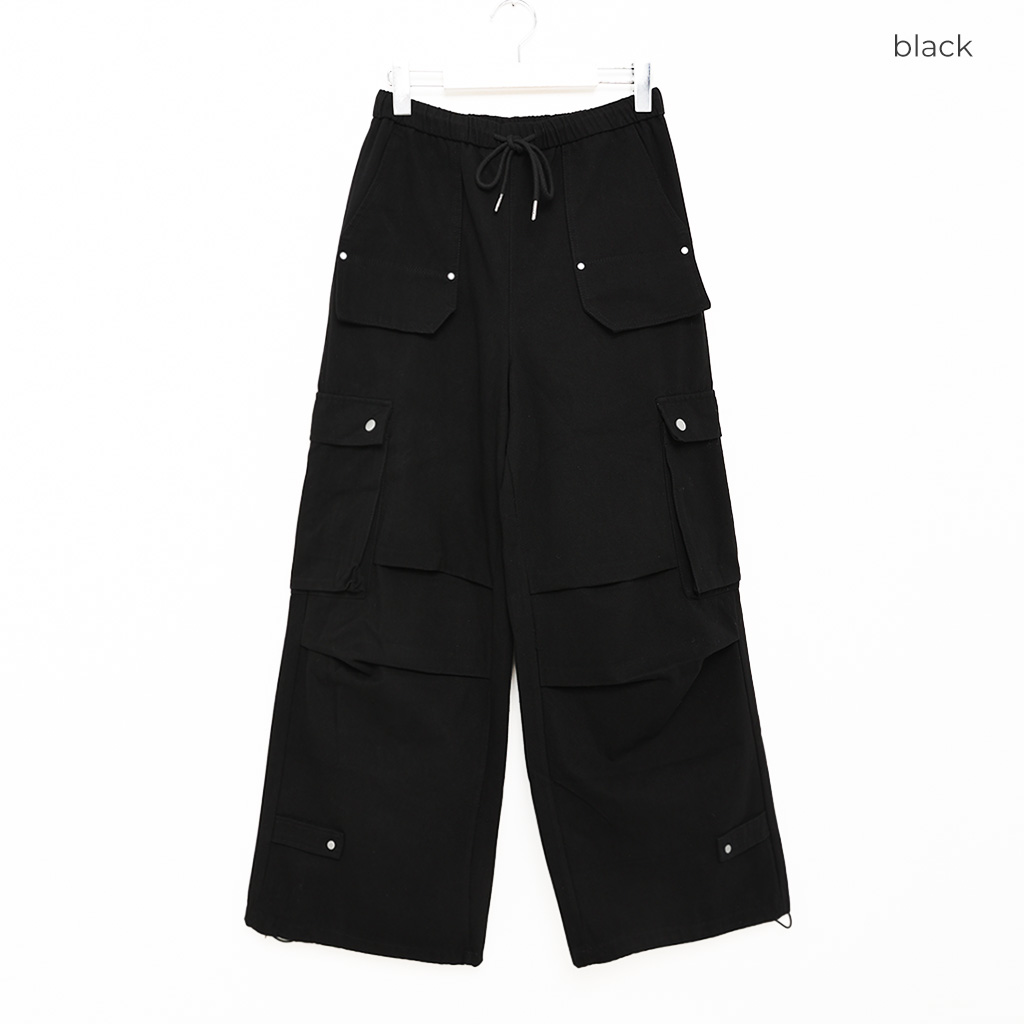 クロスピンタックワイドパンツ　nugu BEST 50] ストライプワイドコットンパンツ | ファッション通販